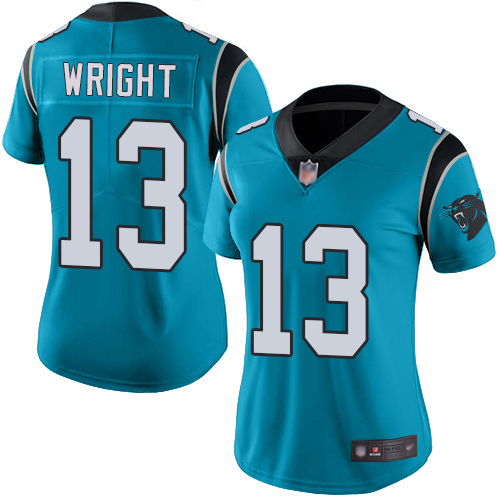 Carolina Panthers Limited Blue Women Jarius Wright Jersey NFL Football #13 Rush Vapor Untouchable->youth nfl jersey->Youth Jersey